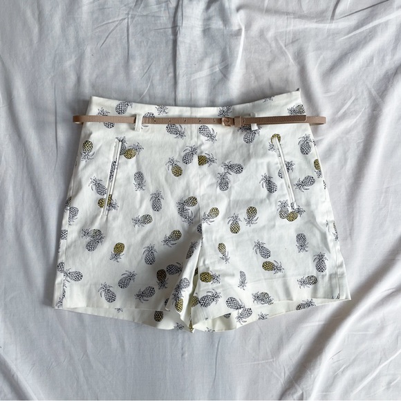 Zara | pineapple shorts with belt, S - Picture 1 of 12